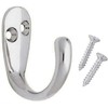 Fort Fasteners Robe Hooks Twin Chrome Plated Pack of 6