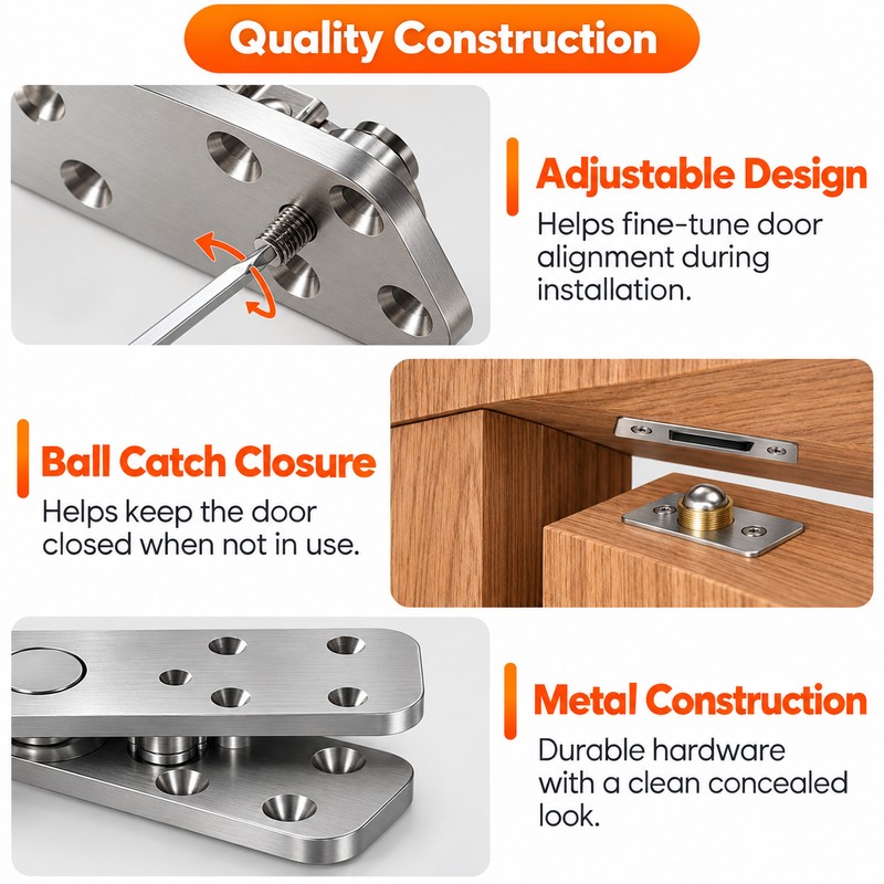 Hidden Door Hinge Partition Hinge for Interior Doors – Concealed
