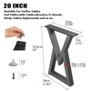 Y-CFHFC 20 Inch Metal Coffee Table Legs, Diamond Shape End
