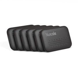 Nutale Key Finder MINI, Bluetooth Tracker Item Locator with Key Chain for Keys Pet Wallets or Backpacks and Tablets Batteries Include (Black, 6 Pack)