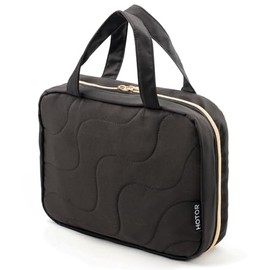 HOTOR Travel Toiletry Bag – Black, 12" x 8.2" x 3.9"