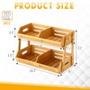 Briwooody 2 Tier Fruit Basket for Kitchen Counter Fruit Storage