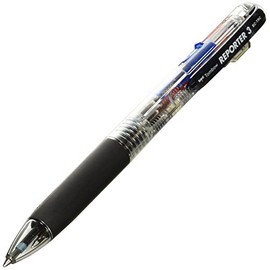 トンボ鉛筆 3色ボールペン リポーター3 透明 BC-TRC20 3個セット