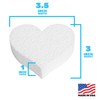 FoamGoods.Co 3-Inch Foam Hearts (12-Pack) USA Made 1-Inch Thick Heart