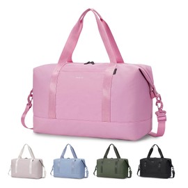 ECOHUB Weekender Bags for Women Personal Item Travel Bag Airplane Gym Duffel Bags Travel Essentials Tote Bags 30L Pink