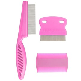 3 Pcs Flea Comb,Lice Comb Pet Hair Cleaning Grooming Set, 3 Styles