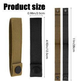 Tactical Molle Webbing Strap, Reusable Attachment Snap Strap, Nylon Thumb Snap Molle Adapter for Backpack, Panel Connectors Suitable for Men Women (Black)