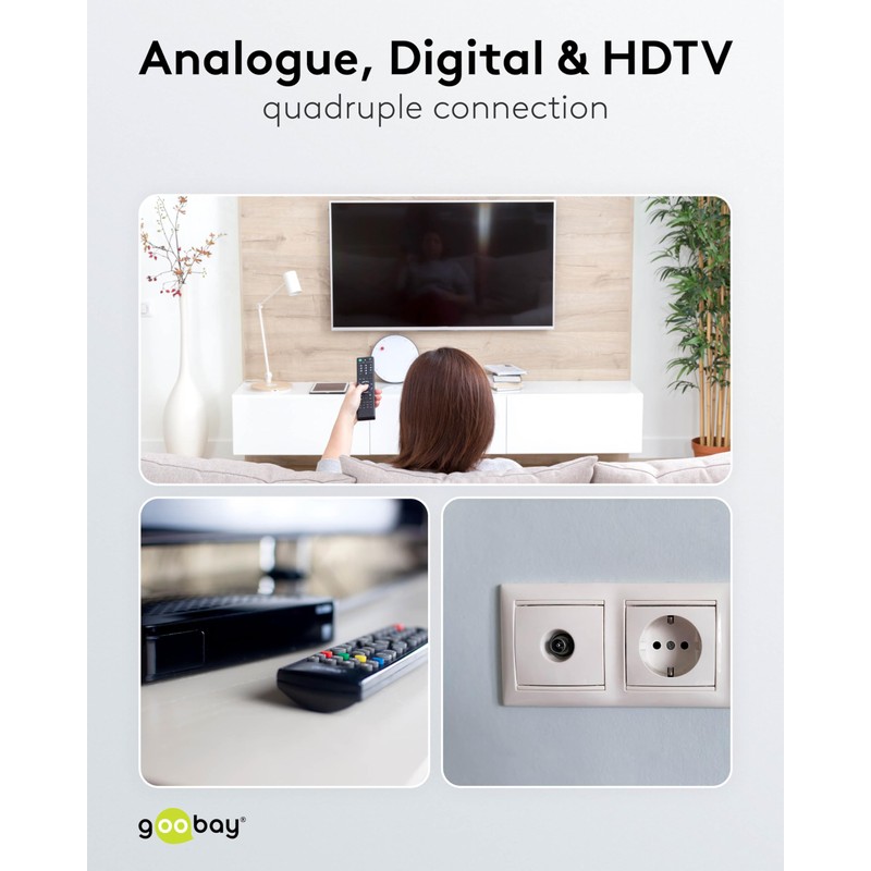 Goobay 67003 SAT-Splitter, 4-Way