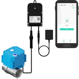 YoLink Wireless Smart Valve Control Kit, 3/4" Stainless Steel Motorized Valve, Wireless Valve Controller 2