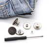 GIYOMI 17mm No Sewing Jeans Buttons Replacement Kit with Metal