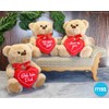 matches21 Teddybär mit Herz/Herzteddy Ich Liebe Dich Hellbraun/beige 25 cm
