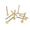 10 Pack 1/4-20 x 2-1/2 Inch Threads Solid Brass Diamond