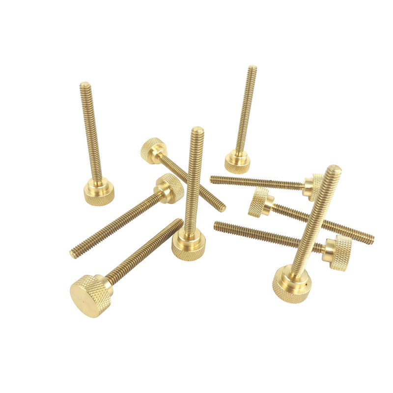 10 Pack 1/4-20 x 2-1/2 Inch Threads Solid Brass Diamond