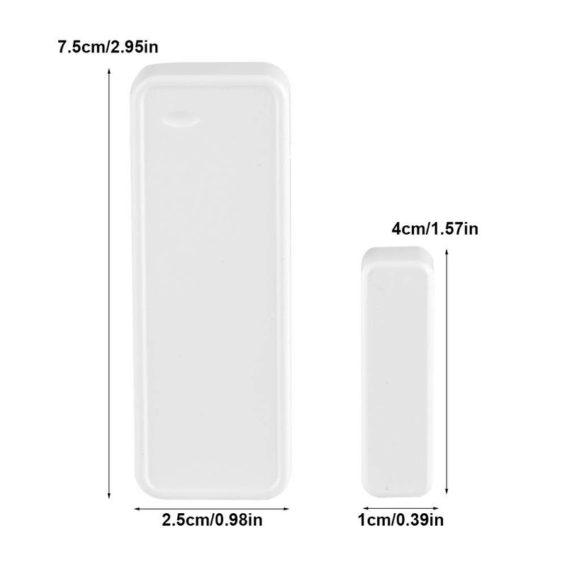 ASHATA 433MHz Door Magnetic Contact Input Sensor Alarm Sound Wireless