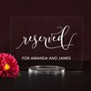 Custom Reserved Acrylic Wedding Sign - 5"H x 7"W