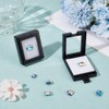 BENECREAT 2Pcs Black Gemstone Display Box, 6.15x5cm Loose Diamond Jewelry