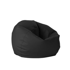 FDP 30" Vinyl Bean Bag Chair, Furniture for Kids and Teens, Perfect for Reading, Playing Video Games or Relaxing - Onyx