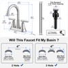 Bathroom Faucets for Sink 3 Hole, Hurran 4 inch Brushed