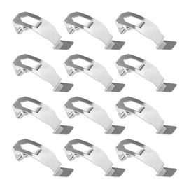 Orivin 12 Stück silberfarbene Metall-Federdrehklammern – Befestigungselemente für die Rückplatte von Kunstwerken/Fotorahmen zum Aufhängen von Bildern