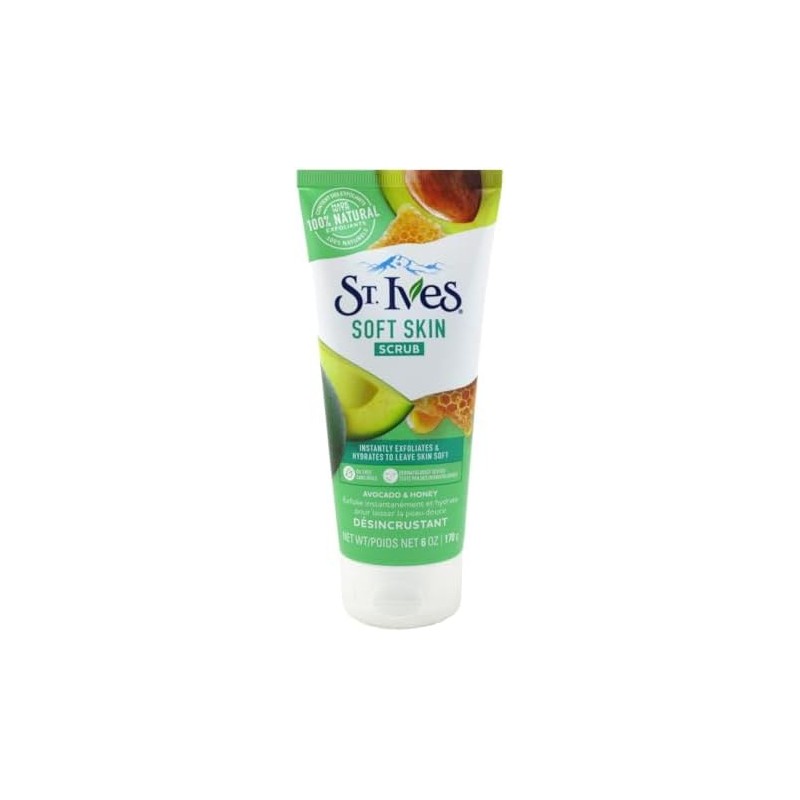 St. Ives, Soft Skin Scrub, Avocado & Honey, Exfoliante para