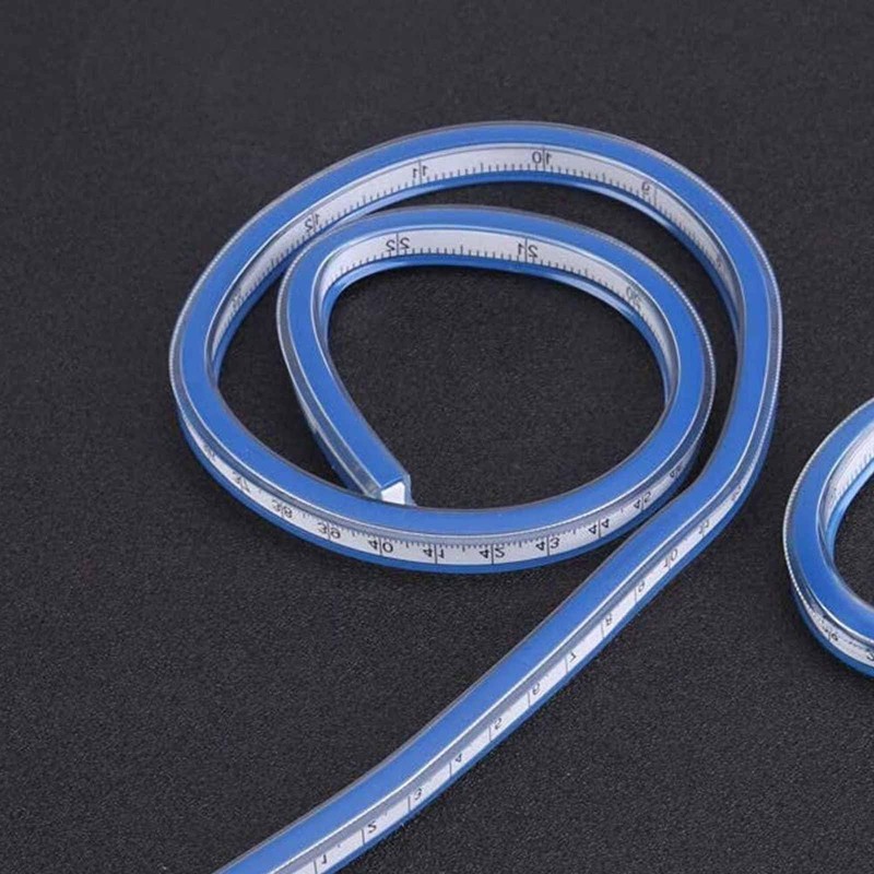 30cm Flexible Curve Ruler Plastic Double Sided Ruler for Engineering