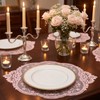 Amabro 4Pcs Lace Doilies for Tables Retro French Style Lace