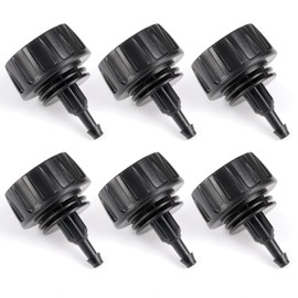 RedChili 6 Pcs 1/4 Inch Drip Irrigation Tubing to Faucet/Garden Hose Adapter, 3/4" FHT to 1/4" Drip Irrigation Fittings Female Garden Hose Water Line Connector for Irrigation System