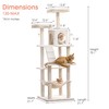 MWPO 70.1-Inch Large Cat Tree, Multi-Level Tall Cat Tower for