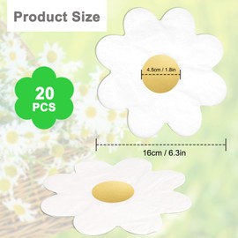 E-ASUM - Servilletas de cóctel de margaritas doradas, servilletas de papel desechables, lindas servilletas metálicas doradas, para sala de polvo, bodas, día festivo, cumpleaños, fiestas de baby shower (20)