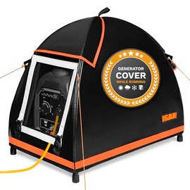 IGAN Small Inverter Generator Tent Cover While Running, Compatible for Honda and Most 1000~2300 Watts Generators, Portable Outdoor All-Weather Tarpaulin Cover for Rain, Orange