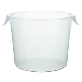 Rubbermaid Commercial 572324CLE Round Storage Containers, 6 qt, 10 dia x 7 5/8 h, Clear