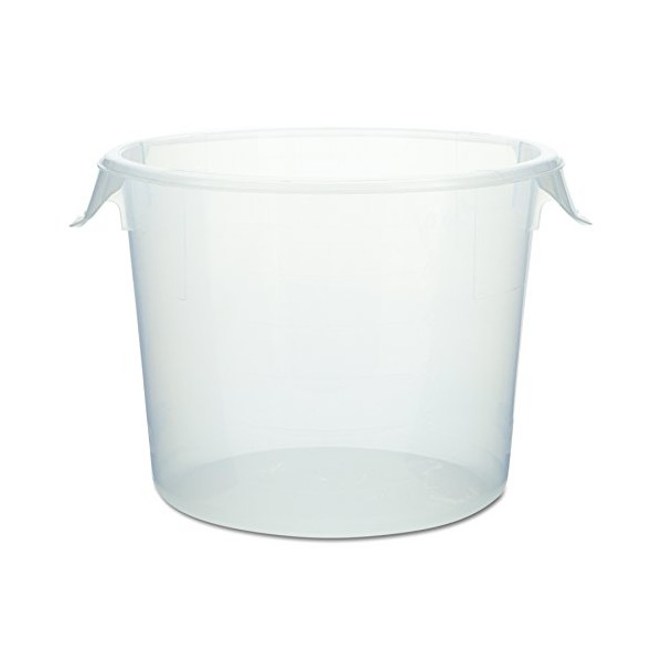 Rubbermaid Commercial 572324CLE Round Storage Containers, 6 qt, 10 dia x 7 5/8 h, Clear
