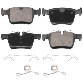 HECHENQICHE Rear Ceramic Brake Pads with Hardware Kit for Volvo XC90 S60 XC60, V60 V90 Cross Country for Jaguar XF XE E-Pace, for Land Rover Discovery Sport Range Rover for Vela