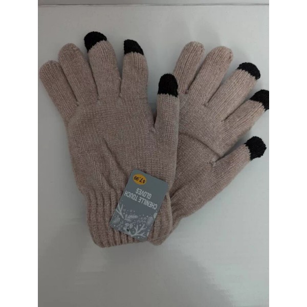 Winter Touchscreen Gloves for Women Chenille Warm 3 Touch Screen