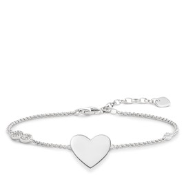 Thomas Sabo Sterling Silver Glam & Soul "Heart Bracelet with Infinity l19,5 V