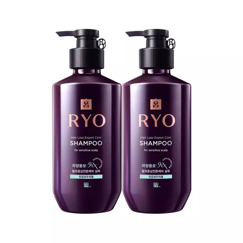 Ryeo 려 자양윤모 샴푸 민감두피용 400ml, 2개 Gentle Care Shampoo