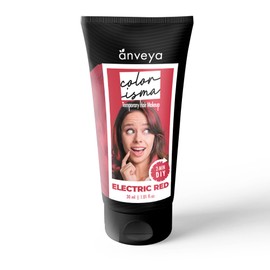 Anveya Colorisma Hair Color Makeup - Electric Red 30 g, Temporary 1-Day 1-Wash, DIY Instant Hair Color Makeup for Men & Women No Bleach, No Ammonia, No Damage