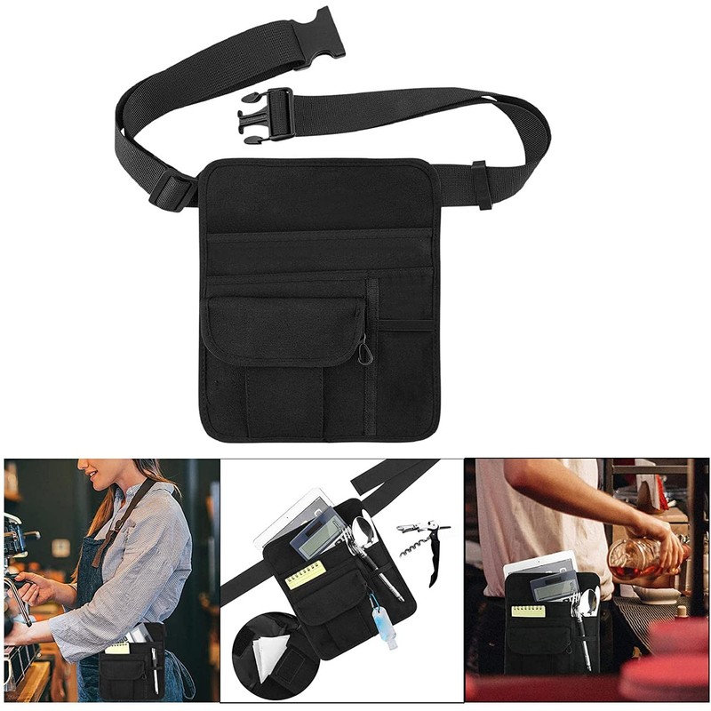 Server Waist Pouch Utility Tool Belt Money Bag Restaurant Apron