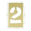 Deezio Curb Stencil Kit for Address Painting, 4 inch Brass