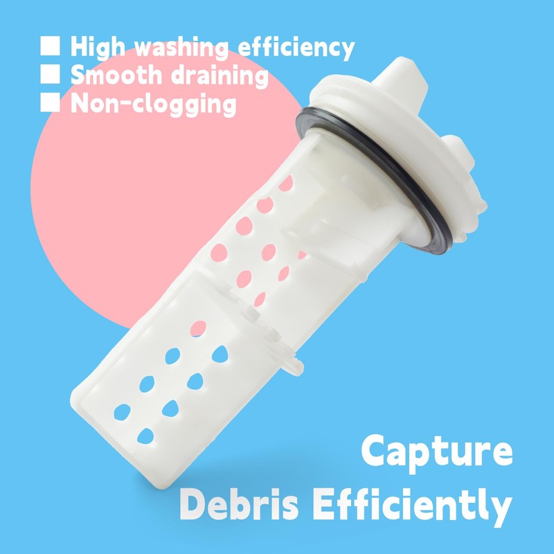 GLOXTED WH11X34741 Washer Drain Pump Filter Replacement for GE Washing