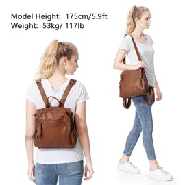 Women Backpack Purse,Fashion Convertible Soft PU Leather Backpack Shoulder Bag in 2 Ways to Carry, Mini Rucksack for Girls VONXURY