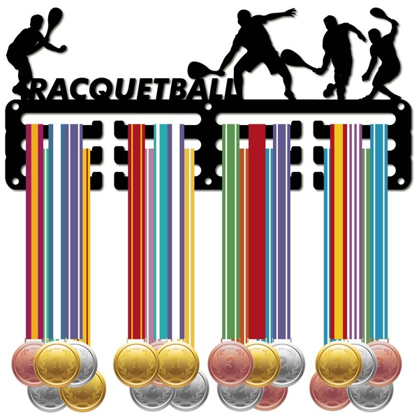 CREATCABIN Racquetball Medal Holder Hanger Display Rack Black Metal Iron