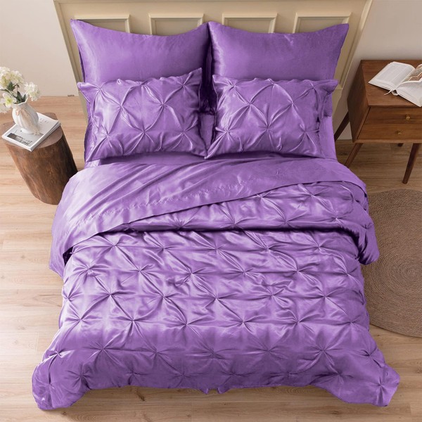 MR&HM Satin Comforter Twin XL 5 Pieces - Luxurious Pinch
