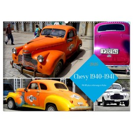 Chevy 1940-1941 - With 80 Plus on the Go in Cuba (Wall Calendar 2026 DIN A2 Landscape), CALVENDO Monthly Calendar