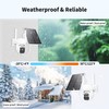 JSONPHX Solar Powered Security Camera, 360° Wireless Outdoor Camera,Motion Tracking,