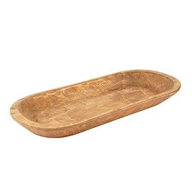 Mexican Imports Graceful Wooden Dough Bowl-Perfect Size-12x24-26 inches