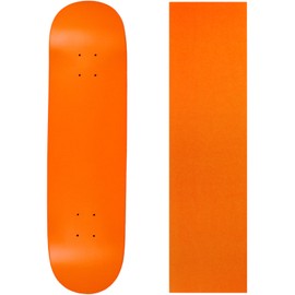 Moose Skateboard Deck Blank Neon Orange 7.75" Orange Grip