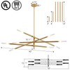 VANZARLA Modern Sputnik Chandelier for Entryway, Industrial Gold Pendant Lighting,