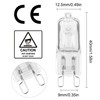 Haraqi 12 Pack G9 Halogen Bulbs 28W 230V 2800K Warm