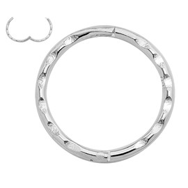 365 SLEEPERS Sterling Silver Faceted Hinged Hoop Sleeper Earrings Nose Ring Jewellery - Hand Made In Australia - Nickel Free Hypoallergenic (14mm)